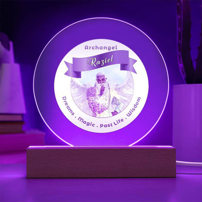 USB Circle Acrylic LED Light  -  Archangel Raziel