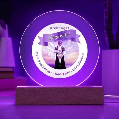 USB Circle Acrylic LED Light  -  Archangel Gazadiel