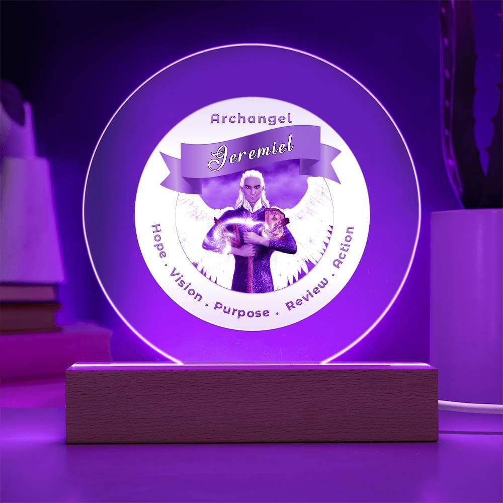 USB Circle Acrylic LED Light  - Archangel Jeremiel