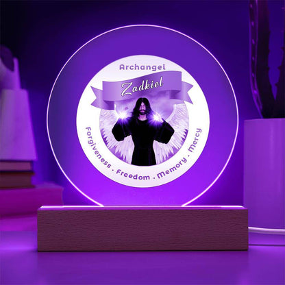 USB Circle Acrylic LED Light  - Archangel Zadkiel