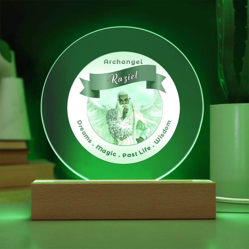 USB Circle Acrylic LED Light  -  Archangel Raziel