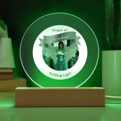 USB Circle Acrylic LED Light - Angel -  Freedom