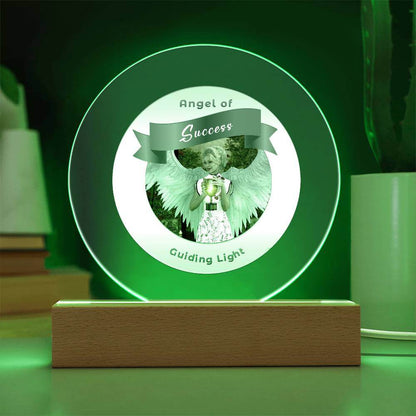 USB Circle Acrylic LED Light  -Guardian Angel - Success