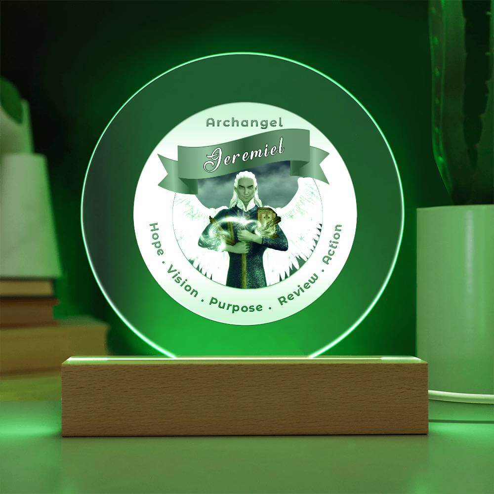 USB Circle Acrylic LED Light  - Archangel Jeremiel