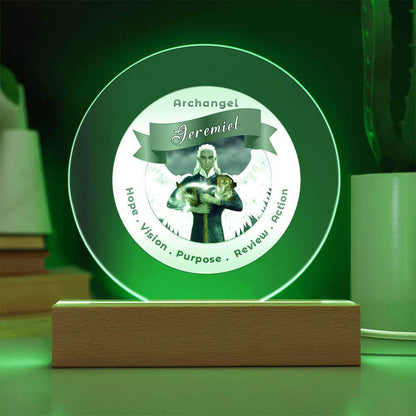 USB Circle Acrylic LED Light  - Archangel Jeremiel