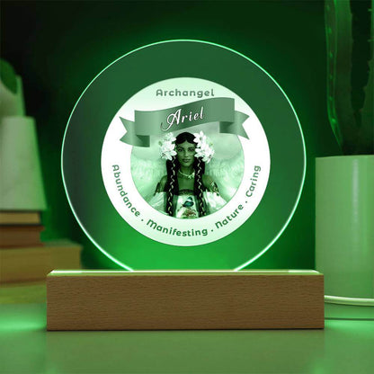 USB Circle Acrylic LED Light  - Archangel Ariel 2