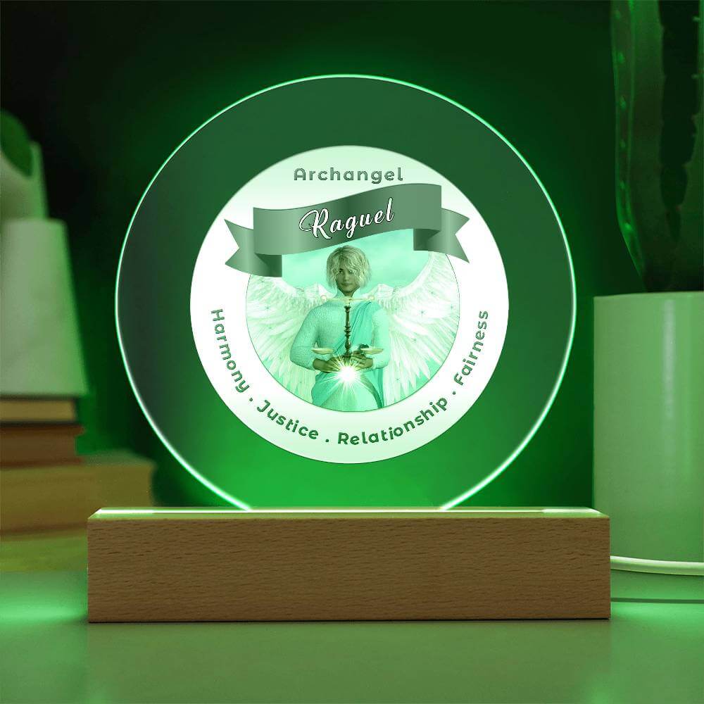 USB Circle Acrylic LED Light  - Archangel Raguel
