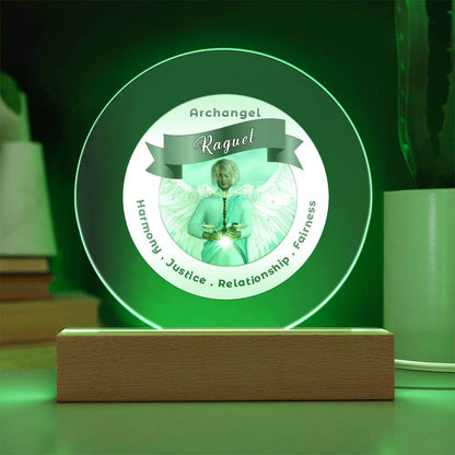 USB Circle Acrylic LED Light  - Archangel Raguel