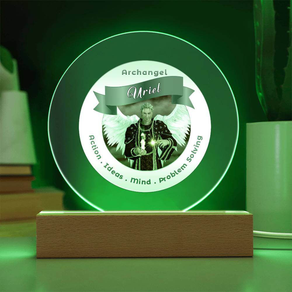 USB Circle Acrylic LED Light -  Archangel Uriel