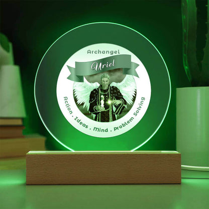 USB Circle Acrylic LED Light -  Archangel Uriel