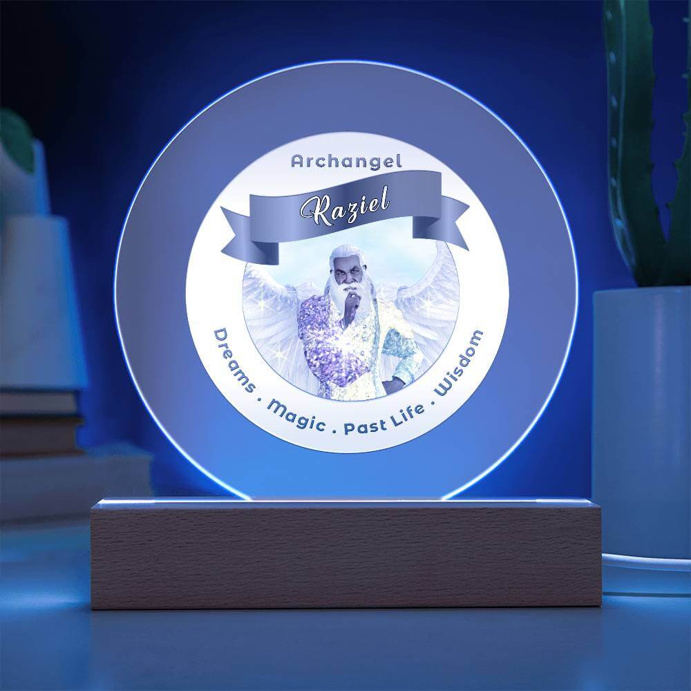 USB Circle Acrylic LED Light  -  Archangel Raziel