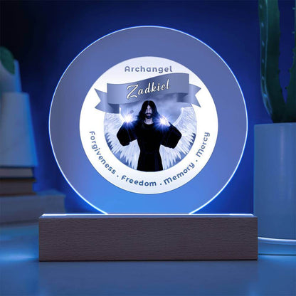 USB Circle Acrylic LED Light  - Archangel Zadkiel