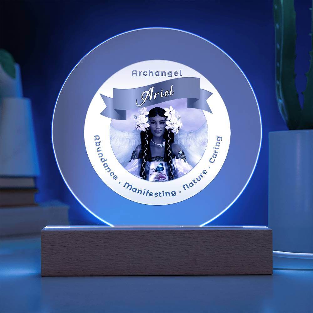 USB Circle Acrylic LED Light  - Archangel Ariel 2