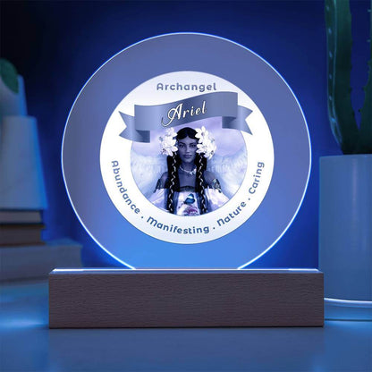 USB Circle Acrylic LED Light  - Archangel Ariel 2
