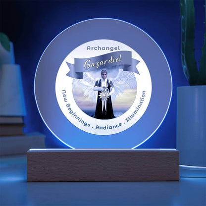 USB Circle Acrylic LED Light  -  Archangel Gazadiel