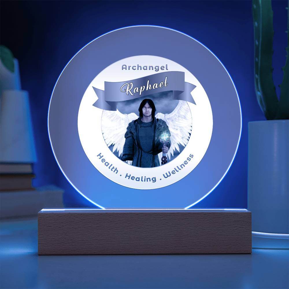 USB Circle Acrylic LED Light  - Archangel Raphael