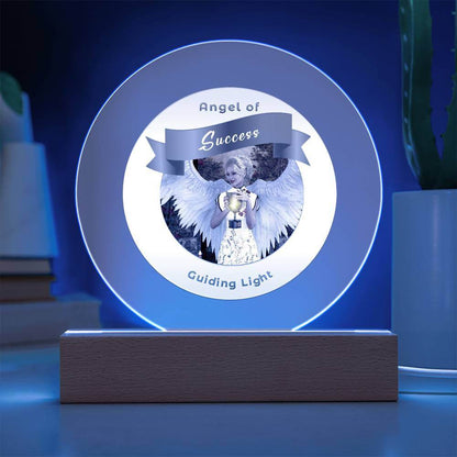 USB Circle Acrylic LED Light  -Guardian Angel - Success