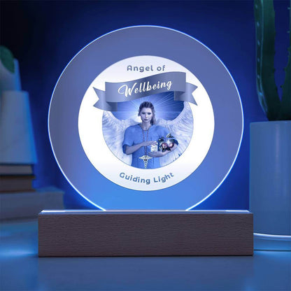 USB Circle Acrylic LED Light - Angel - Wellbeing
