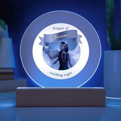 USB Circle Acrylic LED Light  -Guardian Angel - Dreams