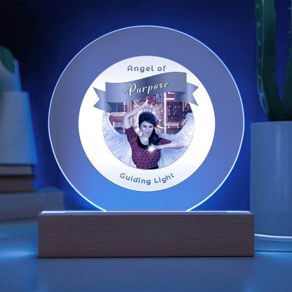 USB Circle Acrylic LED Light - Angel -Purpose