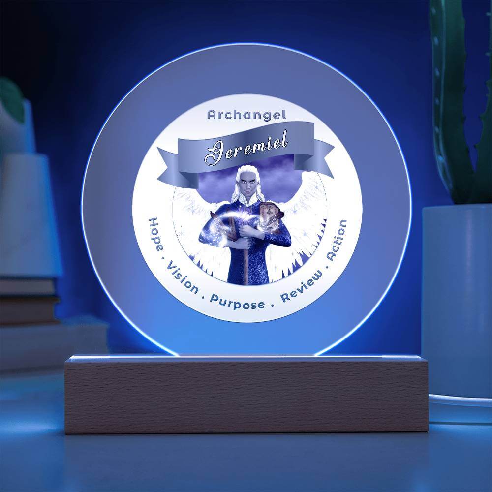 USB Circle Acrylic LED Light  - Archangel Jeremiel