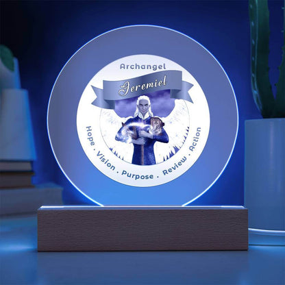USB Circle Acrylic LED Light  - Archangel Jeremiel