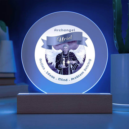 USB Circle Acrylic LED Light -  Archangel Uriel