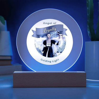 USB Circle Acrylic LED Light  -Guardian Angel - Loyalty