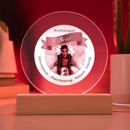 USB Circle Acrylic LED Light  - Archangel Ariel 2
