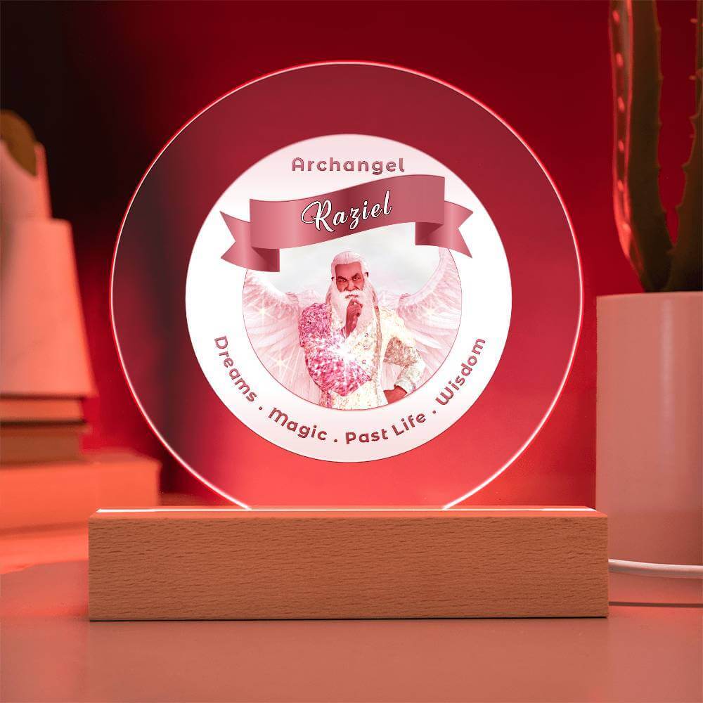 USB Circle Acrylic LED Light  -  Archangel Raziel