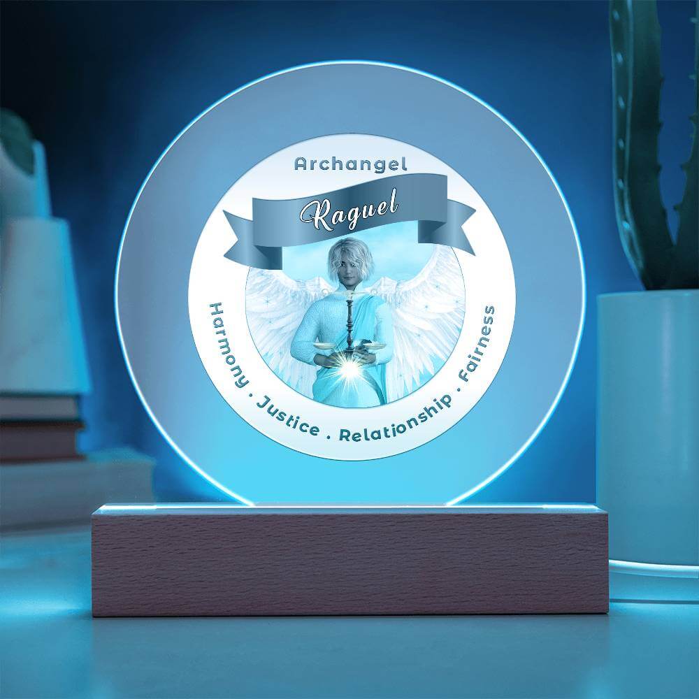 USB Circle Acrylic LED Light  - Archangel Raguel