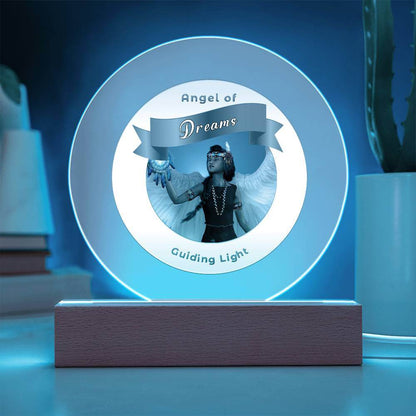 USB Circle Acrylic LED Light  -Guardian Angel - Dreams