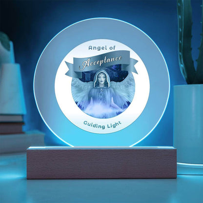 USB Circle Acrylic LED Light - Angel - Acceptance