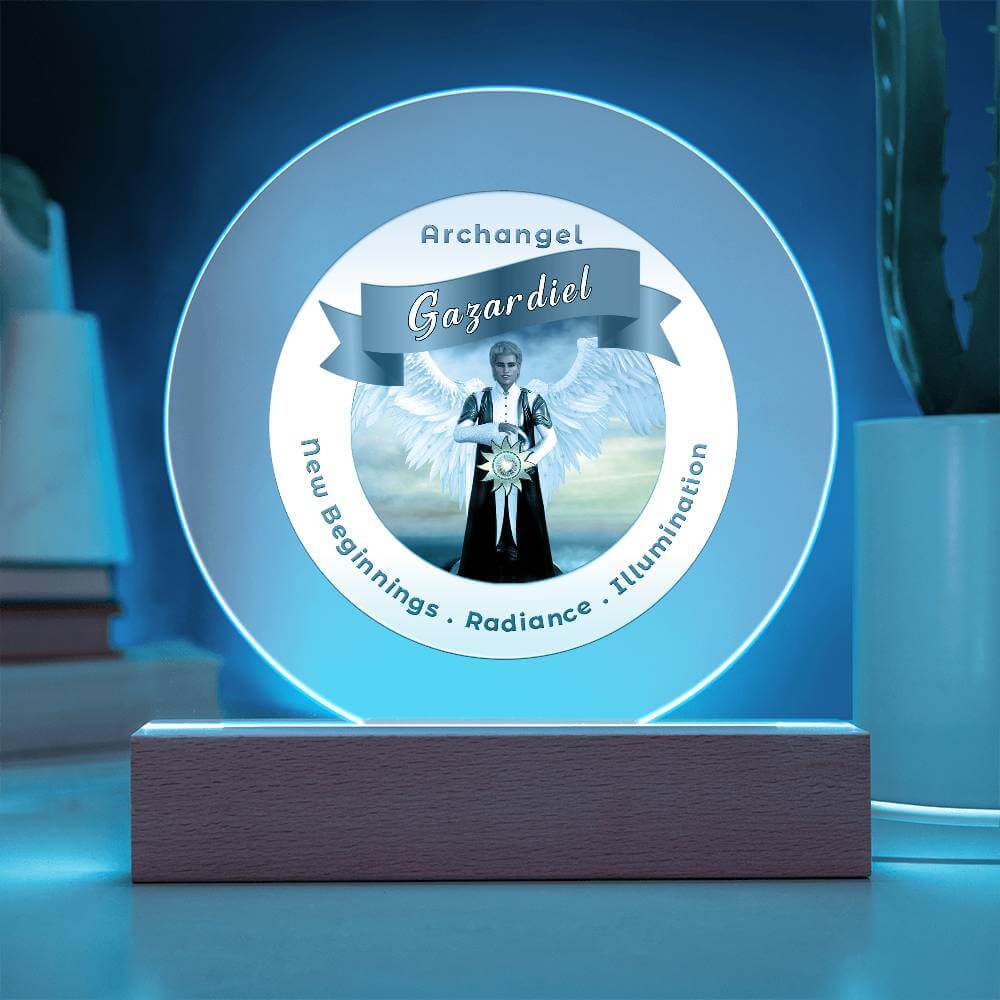 USB Circle Acrylic LED Light  -  Archangel Gazadiel