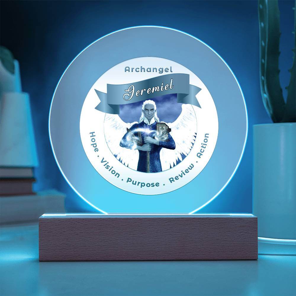 USB Circle Acrylic LED Light  - Archangel Jeremiel