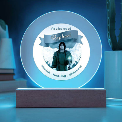 USB Circle Acrylic LED Light  - Archangel Raphael