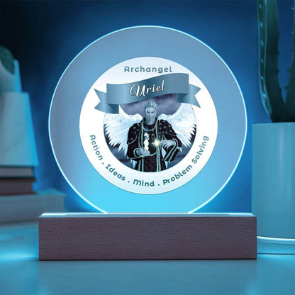 USB Circle Acrylic LED Light -  Archangel Uriel