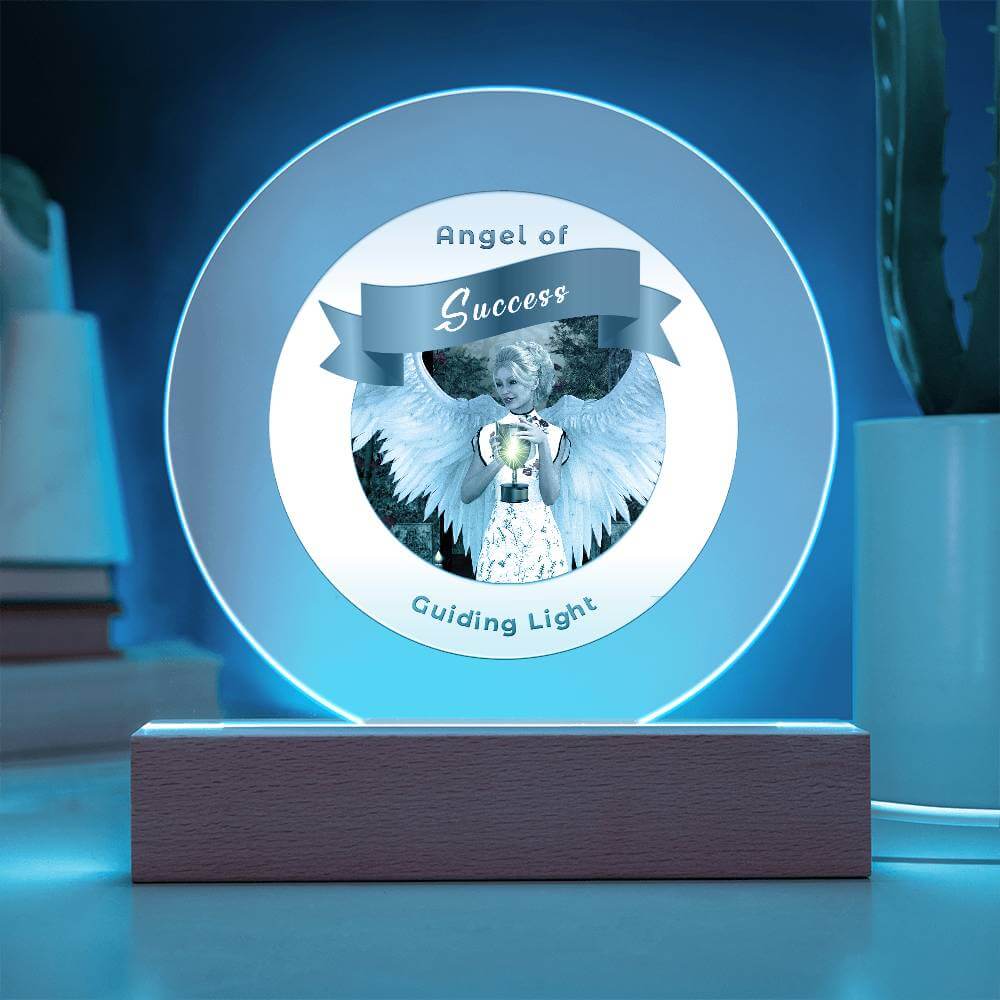 USB Circle Acrylic LED Light  -Guardian Angel - Success