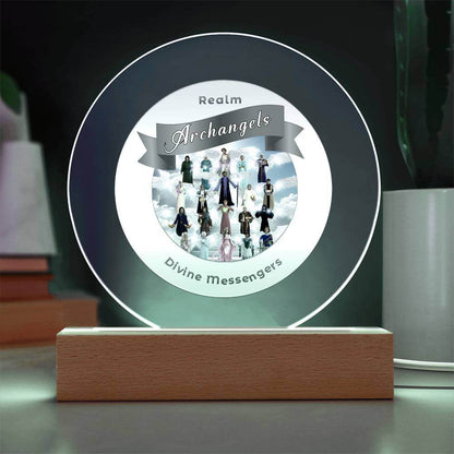USB Circle Acrylic LED Light - Archangels