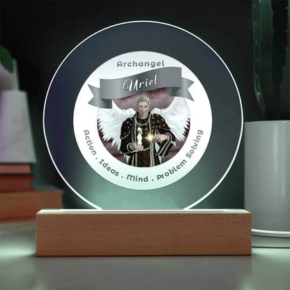 USB Circle Acrylic LED Light -  Archangel Uriel