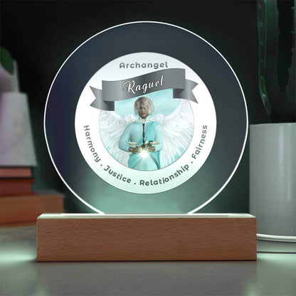 USB Circle Acrylic LED Light  - Archangel Raguel