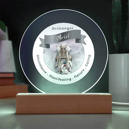 USB Circle Acrylic LED Light  - Archangel Ariel