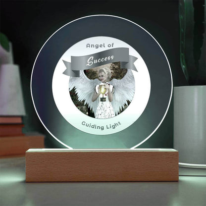 USB Circle Acrylic LED Light  -Guardian Angel - Success