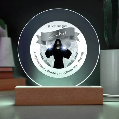 USB Circle Acrylic LED Light  - Archangel Zadkiel