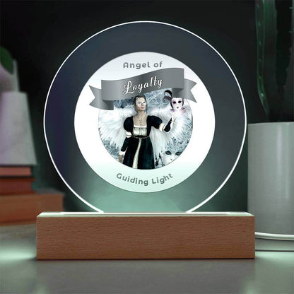 USB Circle Acrylic LED Light  -Guardian Angel - Loyalty