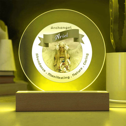 USB Circle Acrylic LED Light  - Archangel Ariel