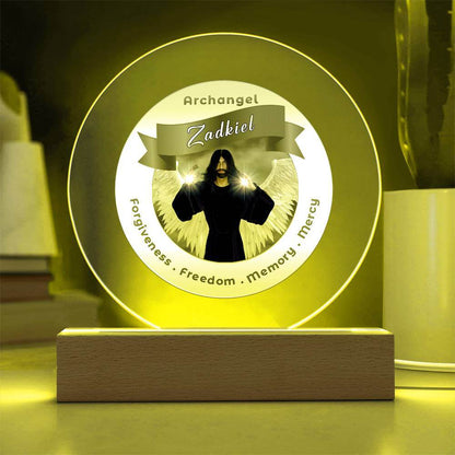 USB Circle Acrylic LED Light  - Archangel Zadkiel