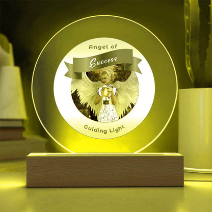 USB Circle Acrylic LED Light  -Guardian Angel - Success