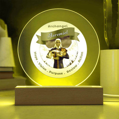 USB Circle Acrylic LED Light  - Archangel Jeremiel