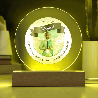 USB Circle Acrylic LED Light  - Archangel Raguel